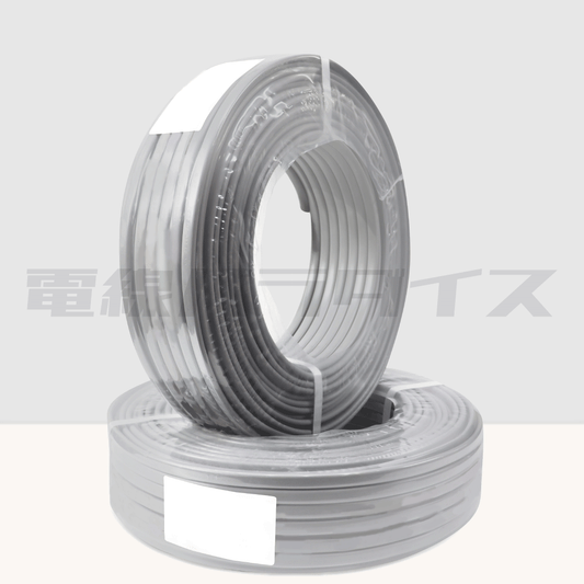 富士電線 VVFケーブル 2.6mm×3芯 100m巻 黒白赤（600V灰色） XF326｜3